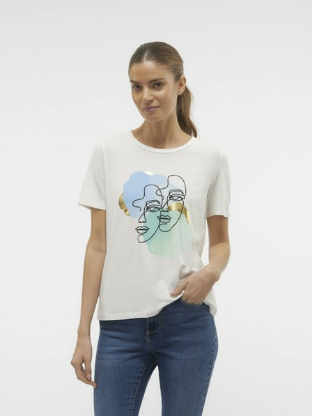 Vero Moda Vero Moda Cremefarbenes Damenhemd Facey