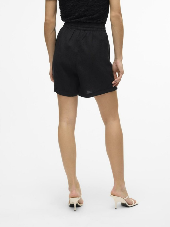 Vero Moda Schwarze Damen-Shorts aus Leinen Vero Moda Linn