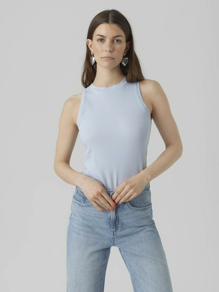 AWARE by VERO MODA Hellblaues geripptes Damen-Basic-Tank-Top AWARE by VERO MODA Lavender