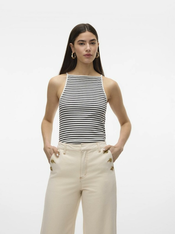 AWARE by VERO MODA Weißes gestreiftes Damen-Tank-Top AWARE by VERO MODA Wett