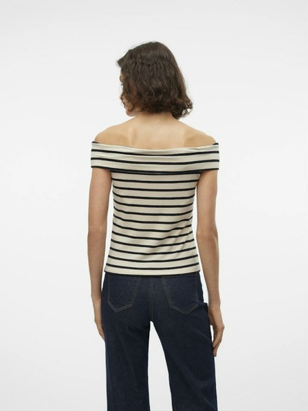 AWARE by VERO MODA Schwarz-cremefarbenes gestreiftes Damen-Top AWARE by VERO MODA Kenzi Fiona