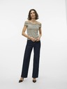 AWARE by VERO MODA Schwarz-cremefarbenes gestreiftes Damen-Top AWARE by VERO MODA Kenzi Fiona