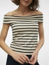 AWARE by VERO MODA Schwarz-cremefarbenes gestreiftes Damen-Top AWARE by VERO MODA Kenzi Fiona