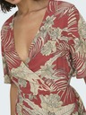 ONLY Ziegelfarbenes gemustertes Damenkleid ONLY Palina
