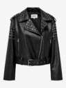ONLY Schwarze kurvige Damen-Lederjacke ONLY Destiny
