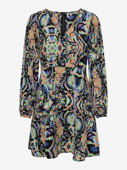 ONLY Blau-orange gemustertes Kleid für Damen ONLY Nova