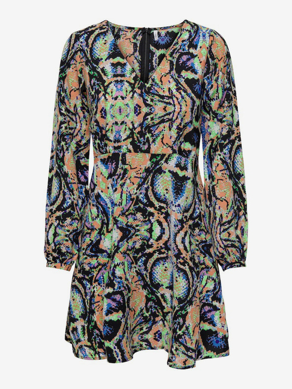 ONLY Blau-orange gemustertes Kleid für Damen ONLY Nova