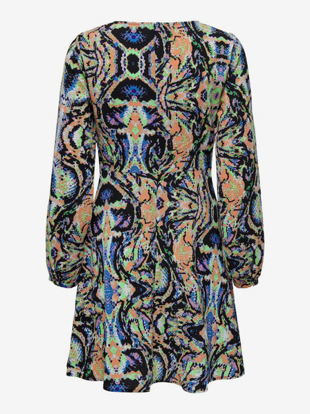 ONLY Blau-orange gemustertes Kleid für Damen ONLY Nova