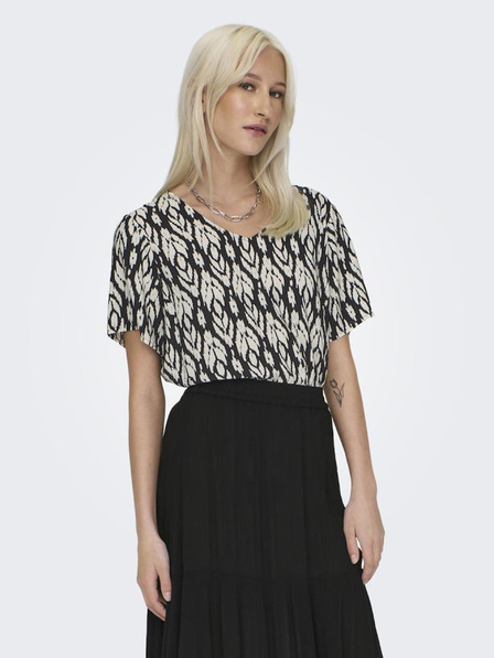 ONLY Schwarze gemusterte Damenbluse ONLY Susan