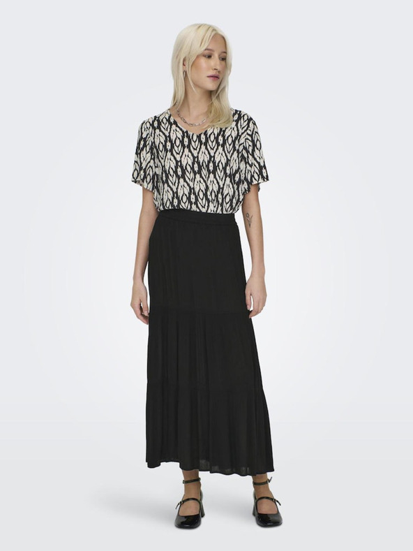 ONLY Schwarze gemusterte Damenbluse ONLY Susan