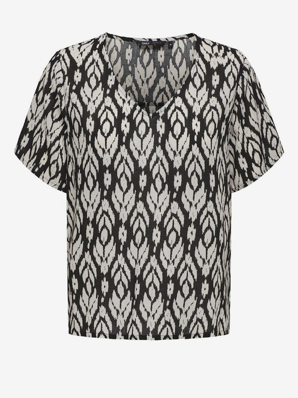 ONLY Schwarze gemusterte Damenbluse ONLY Susan