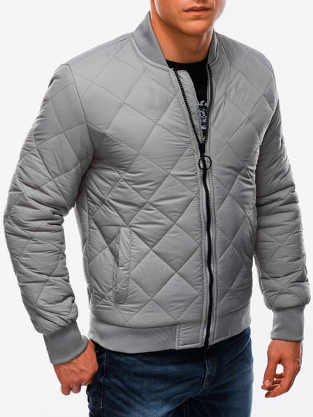 Edoti Herren Übergangs-Bomberjacke C - grau