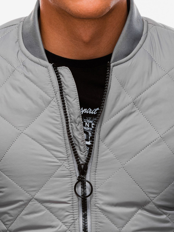 Edoti Herren Übergangs-Bomberjacke C - grau