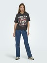 ONLY Schwarzes Damen-T-Shirt ONLY Lulu