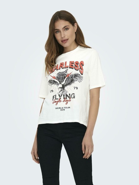 ONLY Weißes Damen-T-Shirt ONLY Lulu