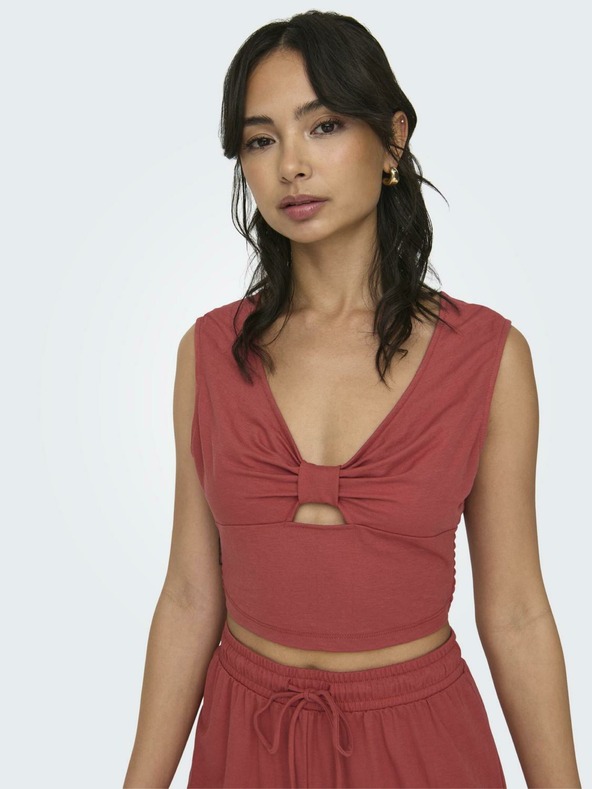 ONLY Ziegelfarbenes Damen-Crop-Top ONLY Jany