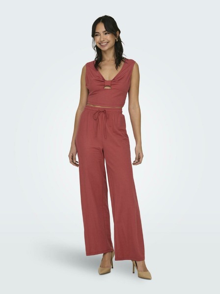 ONLY Ziegelfarbenes Damen-Crop-Top ONLY Jany