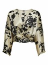 ONLY Schwarz-beige Damen-Satinbluse ONLY Salia