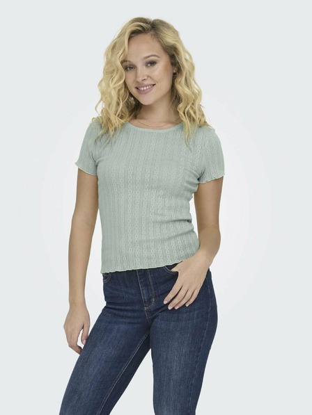 ONLY Hellgrünes ONLY Damen-T-Shirt Carlotta