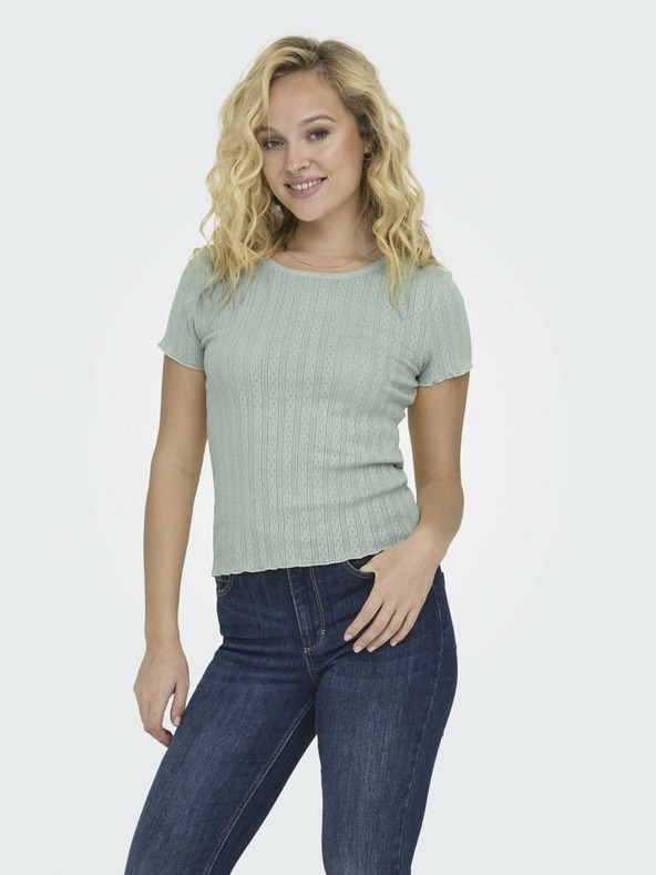 ONLY Hellgrünes ONLY Damen-T-Shirt Carlotta