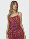 ONLY Orangefarbenes gemustertes Midikleid für Damen ONLY Lou