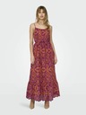 ONLY Orangefarbenes gemustertes Midikleid für Damen ONLY Lou