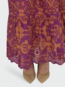ONLY Orangefarbenes gemustertes Midikleid für Damen ONLY Lou