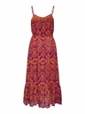 ONLY Orangefarbenes gemustertes Midikleid für Damen ONLY Lou