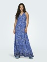 ONLY Blaues gemustertes Maxikleid für Damen ONLY Veneda