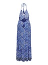 ONLY Blaues gemustertes Maxikleid für Damen ONLY Veneda