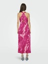 ONLY Dunkelrosa gemustertes Damen-Midikleid ONLY Jane