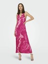 ONLY Dunkelrosa gemustertes Damen-Midikleid ONLY Jane
