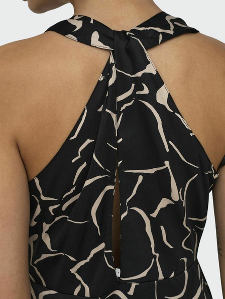 ONLY Schwarzes gemustertes Midikleid für Damen ONLY Jane