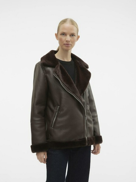 Vero Moda VERO MODA Emmy dunkelbraun Damen Lederjacke