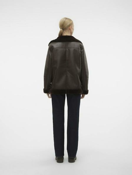 Vero Moda VERO MODA Emmy dunkelbraun Damen Lederjacke