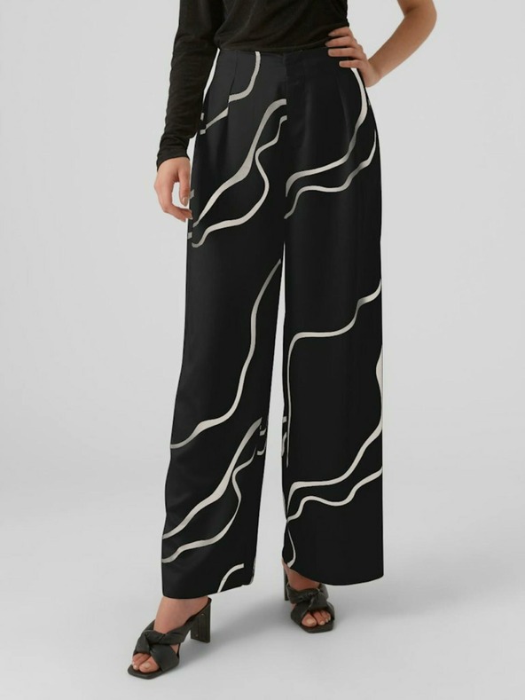 Vero Moda Schwarze gemusterte Damenhose VERO MODA Merle