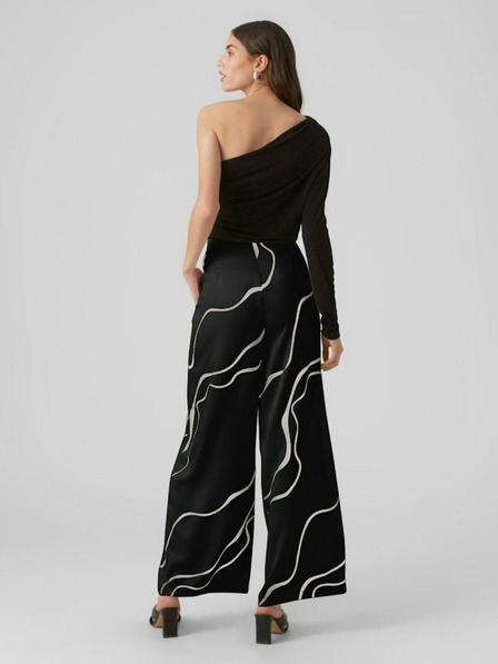 Vero Moda Schwarze gemusterte Damenhose VERO MODA Merle