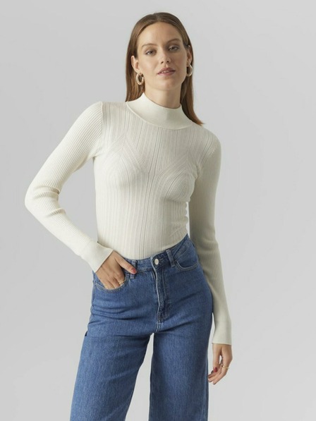 Vero Moda VERO MODA Sally Creme Damen Pullover Kleid