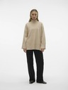 Vero Moda Beige Damen-Rollkragenpullover VERO MODA Goldneedle