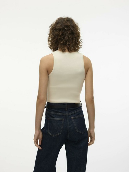 Vero Moda Beigefarbenes Damen-Crop-Top Vero Moda Ginny
