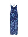 ONLY Blaues gemustertes Damen-Maxikleid ONLY Zimmer