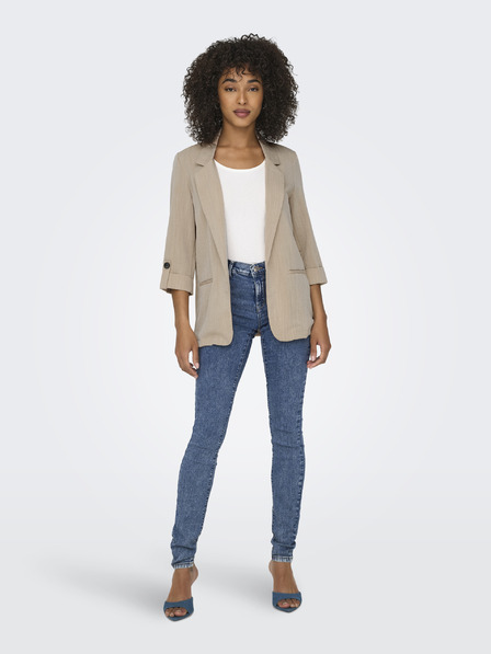 ONLY Beige gestreifte Damenjacke ONLY Marsa