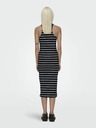 ONLY Schwarzes gestreiftes Damen-Midikleid ONLY Belfast