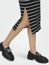 ONLY Schwarzes gestreiftes Damen-Midikleid ONLY Belfast