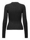 ONLY Schwarzer Damen Leichter Rippstrick Pullover ONLY Louisa
