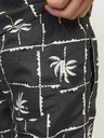 Jack & Jones Schwarz gemusterte Herren-Badebekleidung Jack & Jones Fiji
