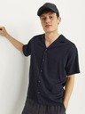 Jack & Jones Dunkelblaues Herren-Kurzarmhemd Jack & Jones Aaron