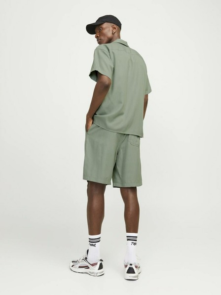 Jack & Jones Grünes Herren-Kurzarmhemd Jack & Jones Aaron