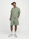 Jack & Jones Grünes Herren-Kurzarmhemd Jack & Jones Aaron