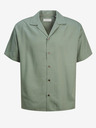 Jack & Jones Grünes Herren-Kurzarmhemd Jack & Jones Aaron